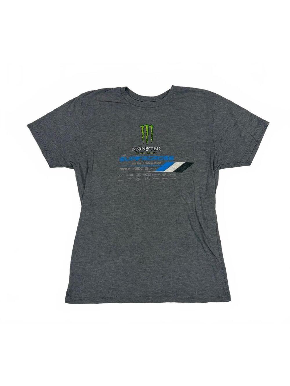 Monster Energy AMA Supercross 2020 Season Mens M Gray Motocross Graphic T-Shirt